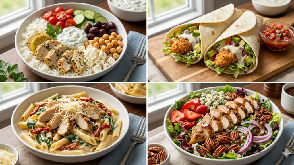 chicken tenderloin serving ideas rice bowl wraps pasta salad