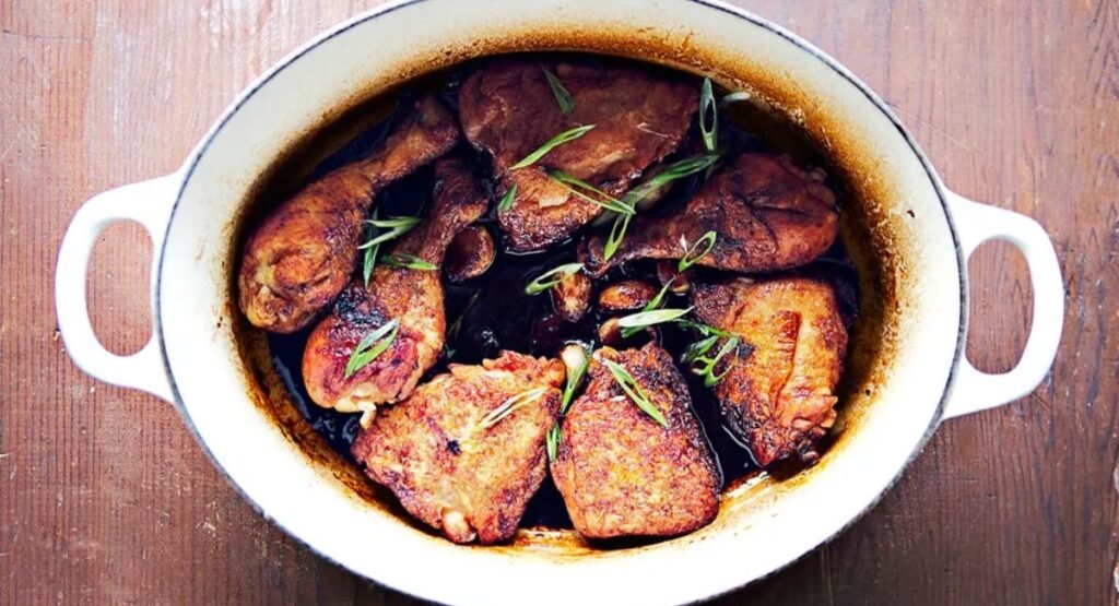 Roasted bones for deeper chicken stock flavor