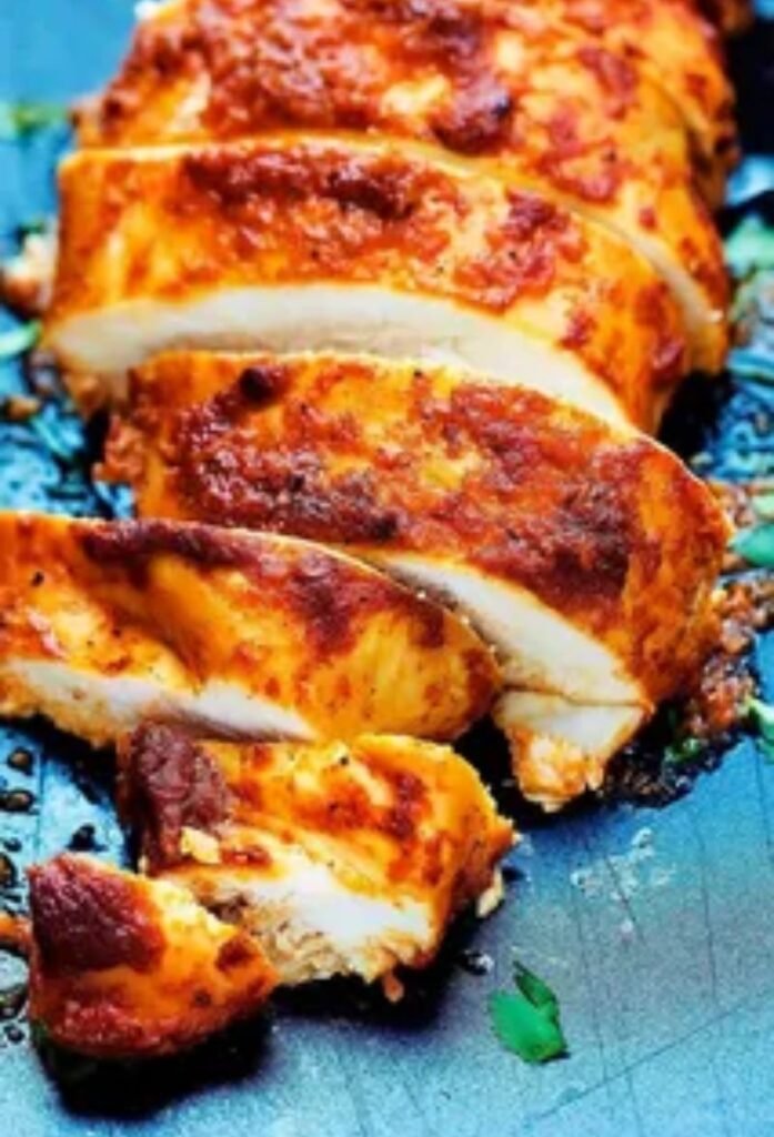 plated chipotle chicken with garnish