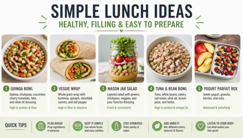 Simple Lunch Ideas That Are Healthy, Filling & Easy to Prepare